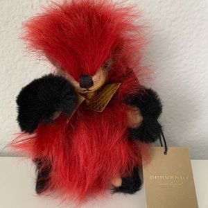 NWT Burberry Thomas Bear Pom Pom Purse Charm Keychain